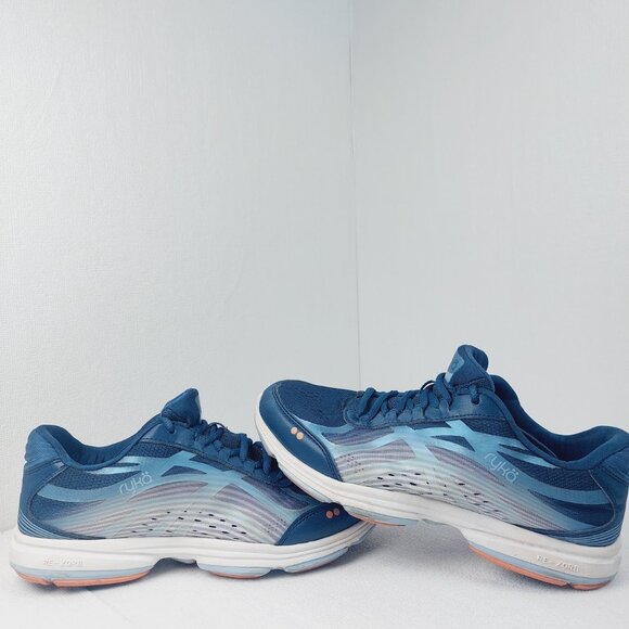 Ryka Women's Navy Devotion Plus 3 Lace-Up Low Top Walking Sneakers Size 9W - Picture 2 of 13